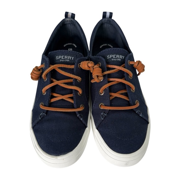 Sperry Shoes - SPERRY | Women's Navy Canvas Crest Vibe Sneakers Sz 7.5
